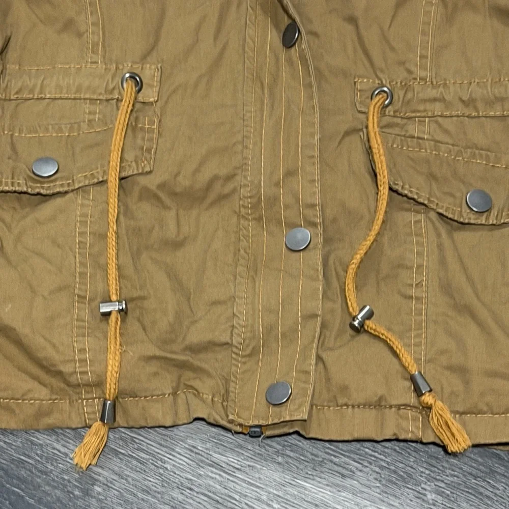 Tan Hooded Women's Jacket - Picture 4 of 5